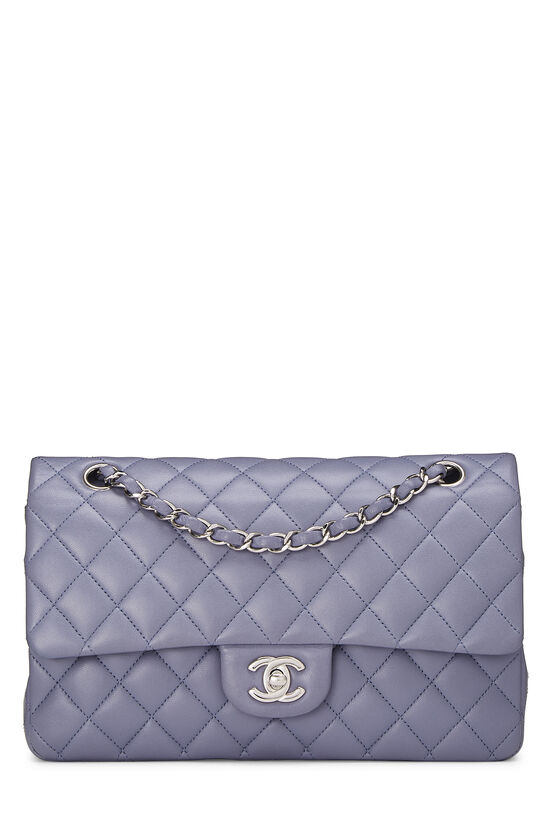 Blue Quilted Lambskin Classic Double Flap Medium, , large image number 0