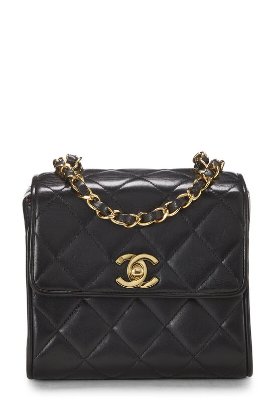 Chanel Black Quilted Lambskin Half Flap Mini Q6B0271IK9462 | WGACA