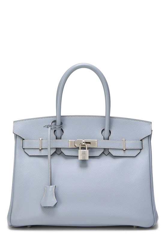 Blue Lin Epsom Birkin 30, , large image number 0