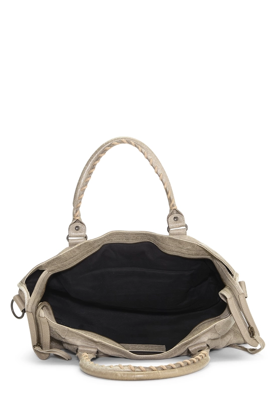 Grey Agneau Classic Part Time Handbag, , large image number 5