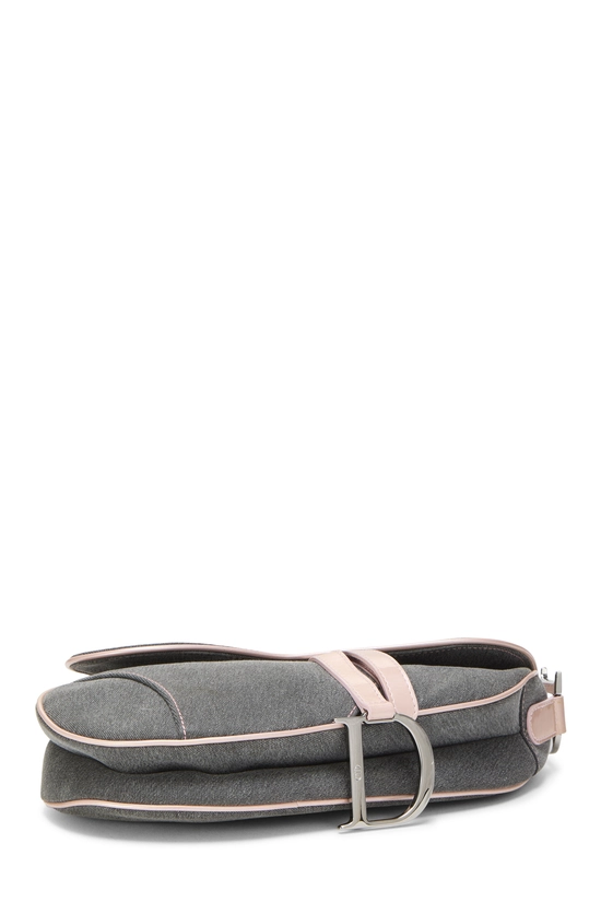 Grey Denim Saddle Bag, , large image number 4