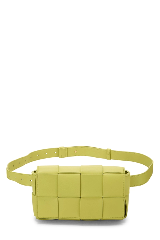 Green Maxi Intrecciato Cassette Belt Bag Mini, , large image number 0