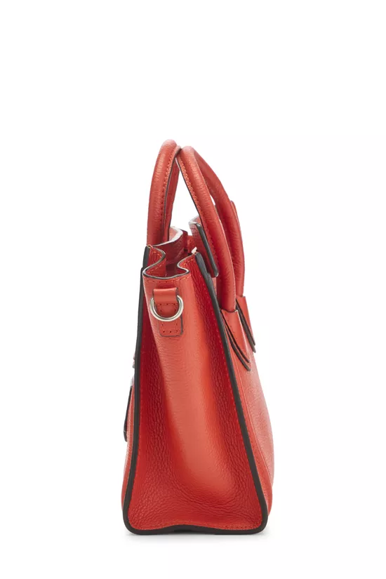 Orange Drummed Calfskin Luggage Nano, , large image number 2