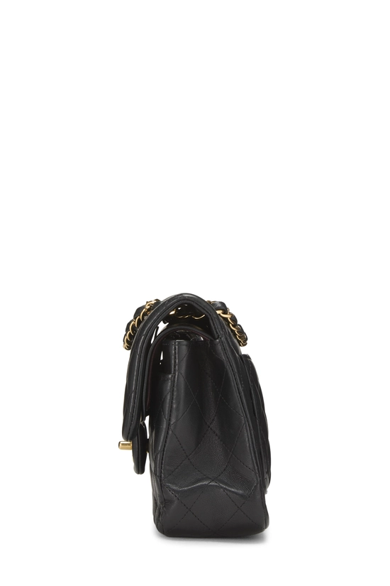 Black Quilted Lambskin Classic Double Flap Small, , large image number 2