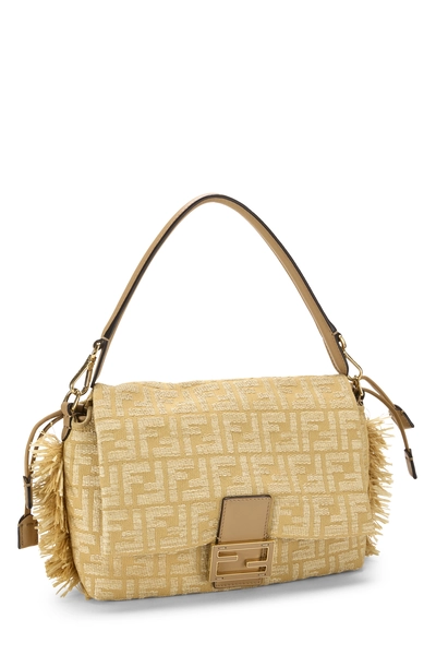 Fendi Beige Raffia Mamma Baguette Medium — photo 2
