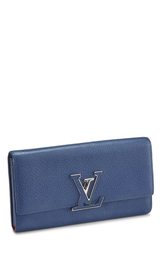 Blue Taurillon Capucines Wallet , , large image number 1