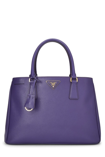 Prada Purple Saffiano Executive Tote Medium