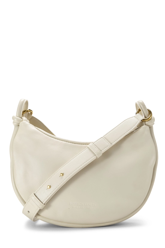 White Intrecciato Leather Gemelli Small, , large image number 3