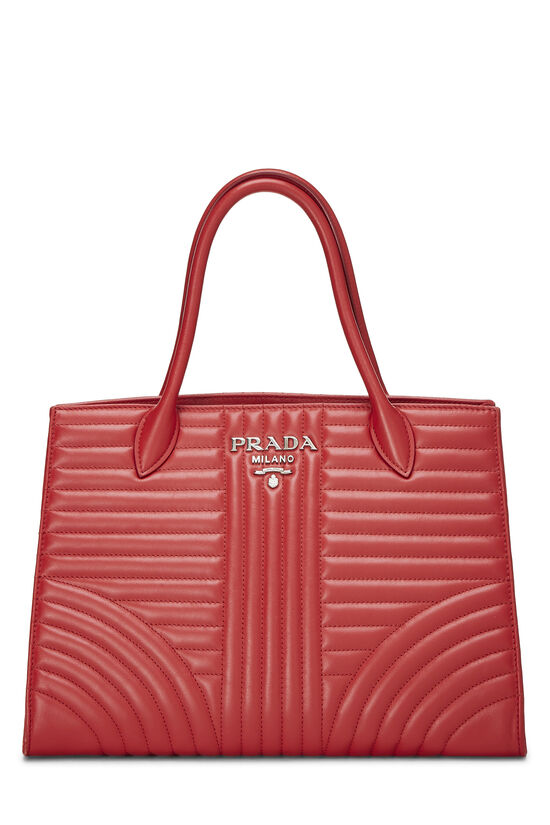 Red Calfskin Diagramme Tote, , large image number 0