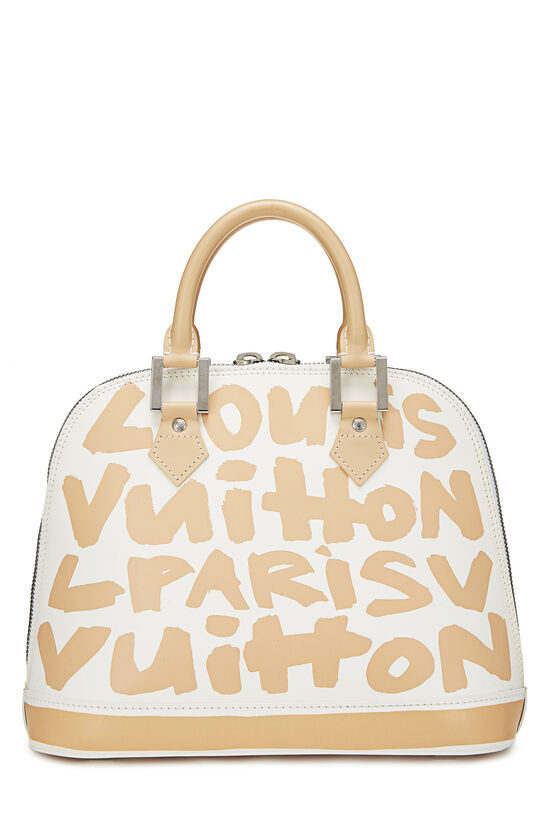 Stephen Sprouse x Louis Vuitton Beige Glazed Leather Graffiti Alma MM, , large image number 3