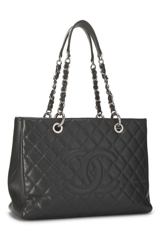 Grey Quilted Caviar Grand Shopping Tote (GST), , large image number 1