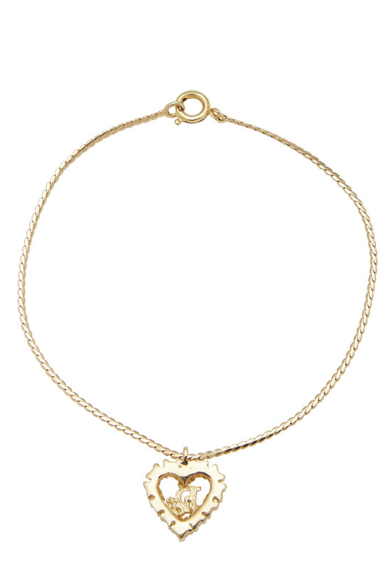 Gold Crystal Heartbeat Bracelet, , large image number 1