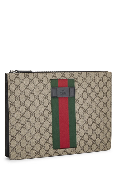 Gucci Original GG Supreme Canvas Web Slim Messenger Large — photo 2
