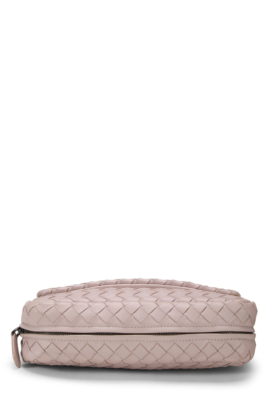 Pink Intrecciato Leather Flap Crossbody Bag Small, , large image number 4