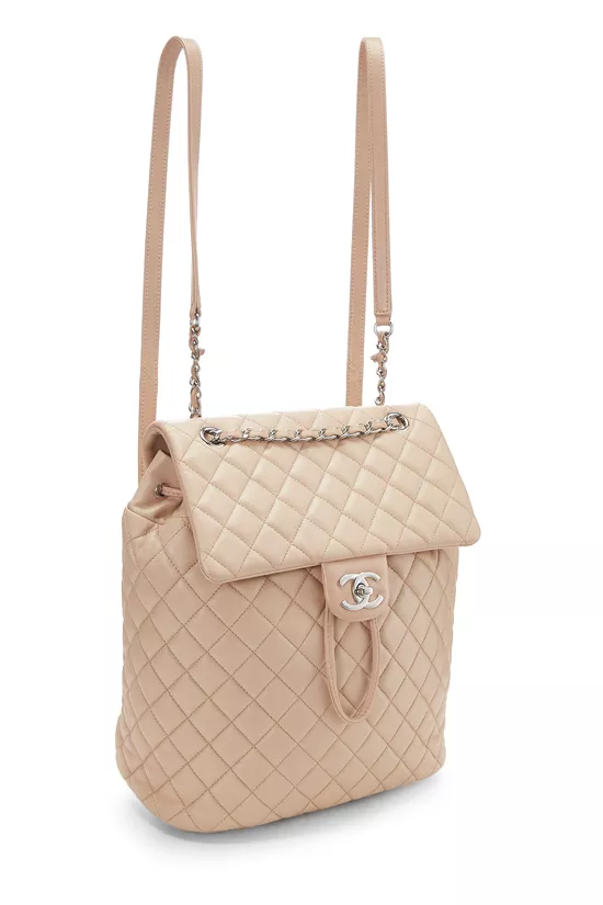Beige Quilted Lambskin Urban Spirit Backpack Large, , large image number 1