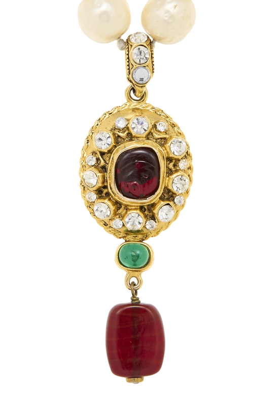 Multicolor Gripoix Pendant Necklace, , large image number 1