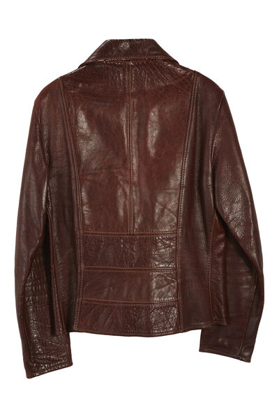 Brown Oshwahkon Leather Jacket, , large