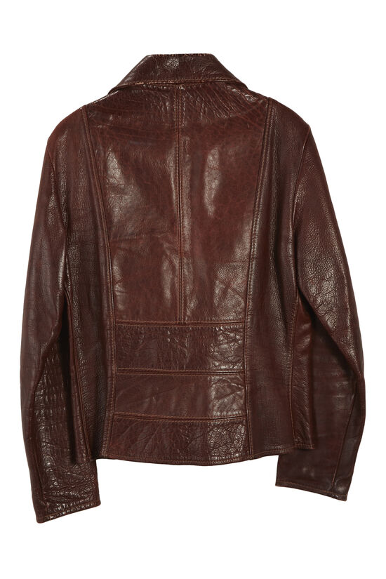Brown Oshwahkon Leather Jacket, , large image number 1
