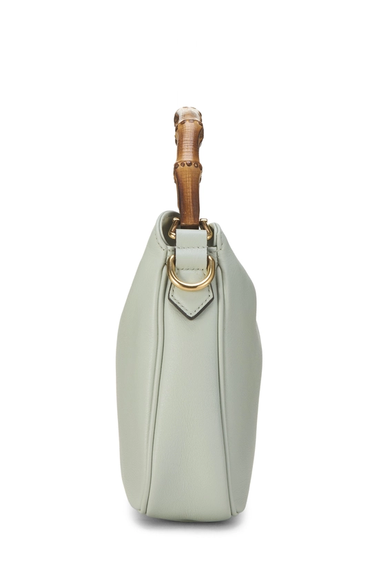 Green Leather Diana Bamboo Shoulder Bag Small, , large image number 2