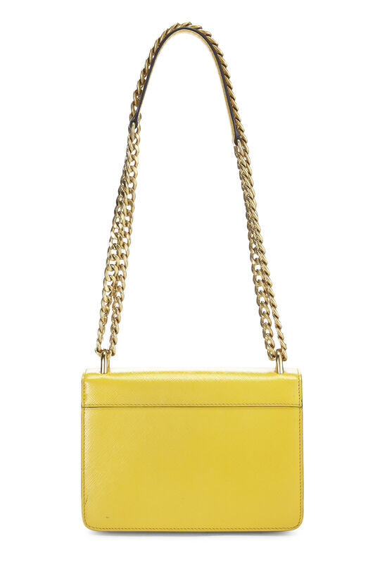 Yellow Saffiano Chain Crossbody Bag, , large image number 3