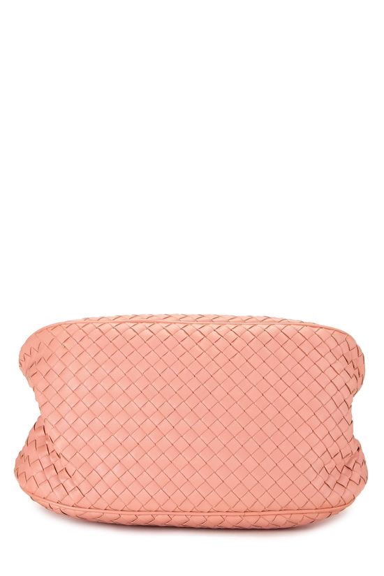 Pink Intrecciato Leather Handbag, , large image number 4