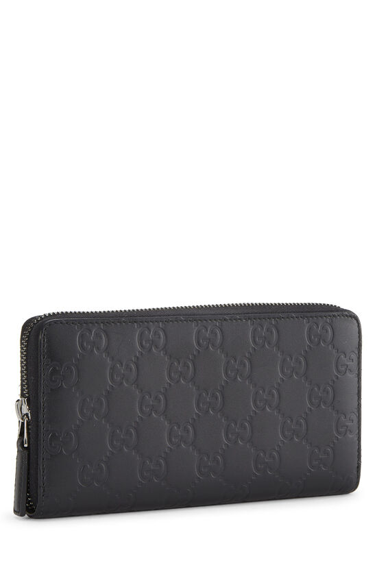Black Guccissima Continental Zip Wallet, , large image number 1