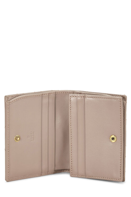 Pink Leather GG Marmont Compact Wallet, , large image number 3