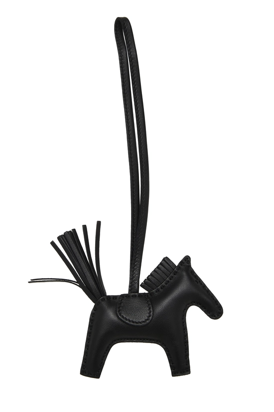 Black Milo Leather Rodeo Bag Charm PM, , large image number 1