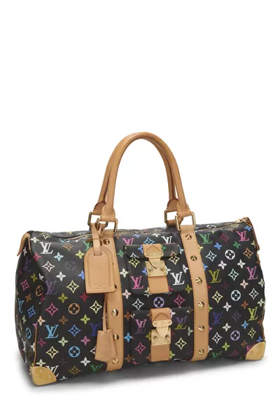 Takashi Murakami x Louis Vuitton Black Monogram Multicolore Keepall 45, , large
