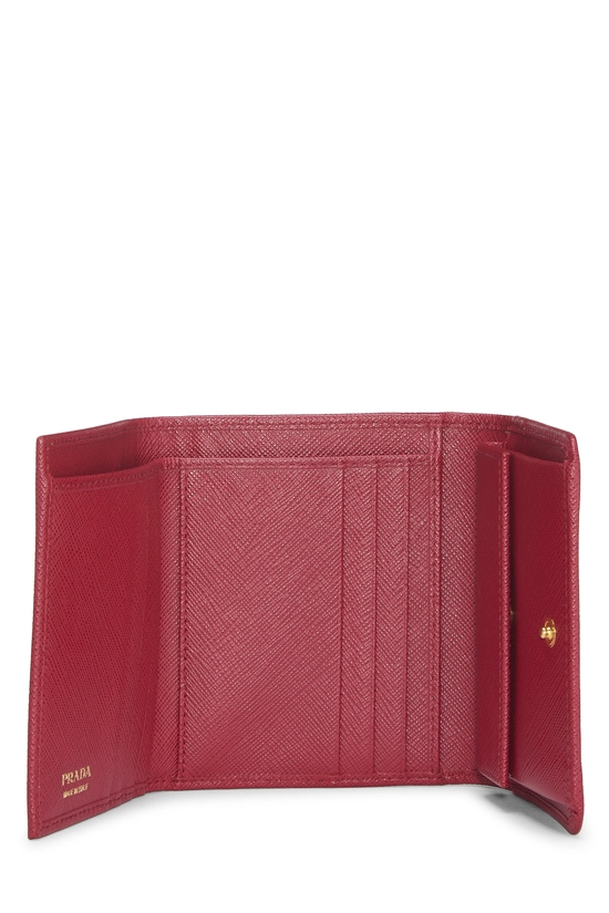 Red Saffiano Compact Wallet, , large image number 3