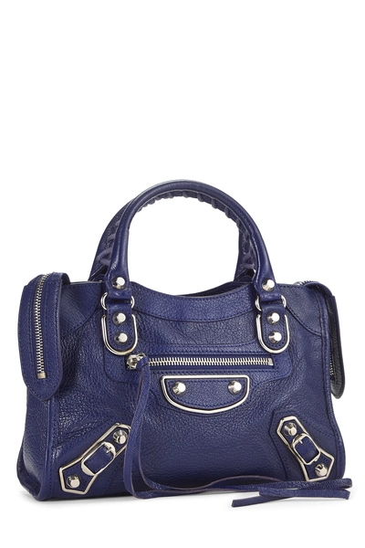 Blue Chevre Motocross Metallic Edge City Bag Mini, , large