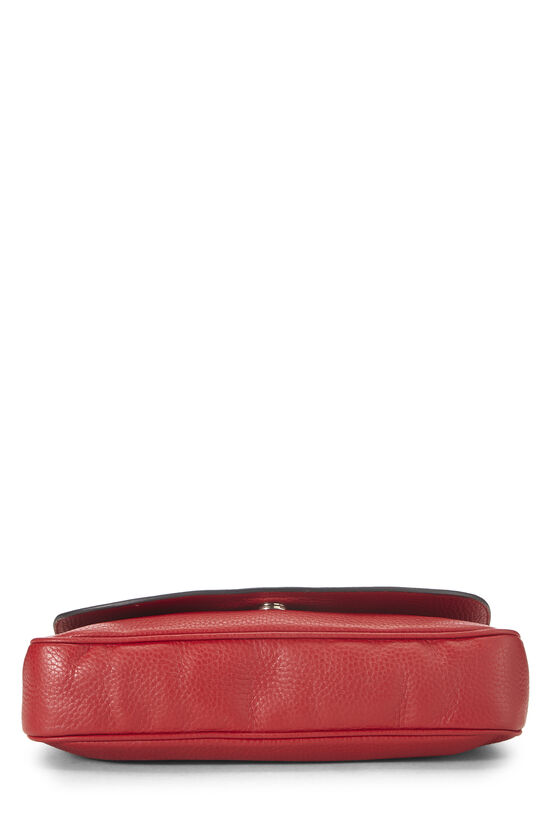 Red Grained Leather Soho Chain Flap Crossbody, , large image number 4