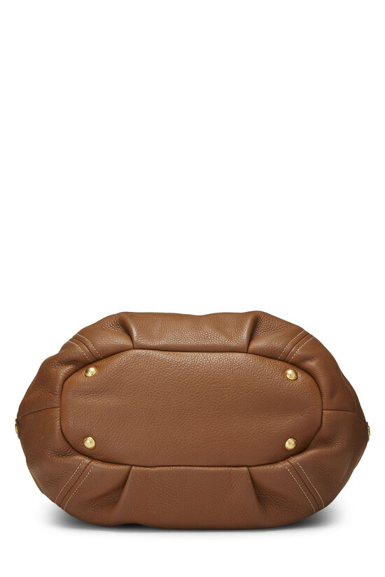 Brown Vitello Daino Convertible Handbag Medium, , large image number 4