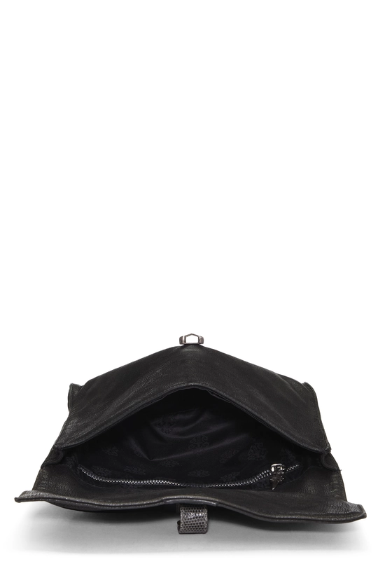 Black Leather Clutch, , large image number 3