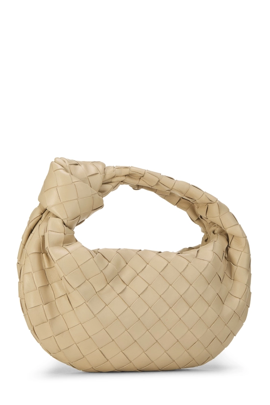 Beige Intrecciato Leather Jodie Mini, , large image number 1