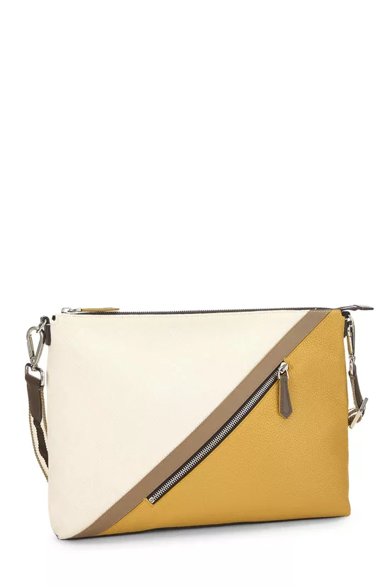 Yellow Zucca Zip Messenger, , large image number 1