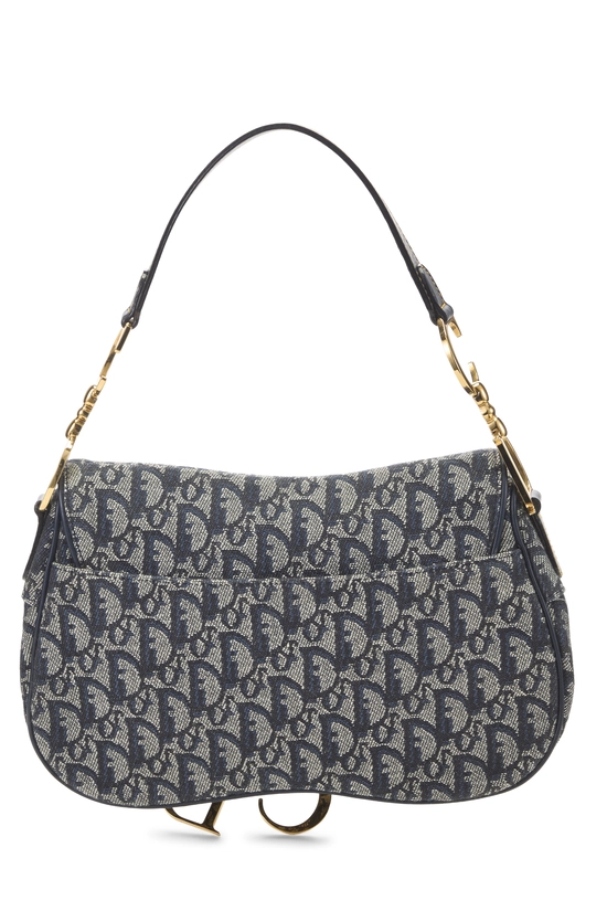 Navy Trotter Canvas Double Saddle Bag, , large image number 3