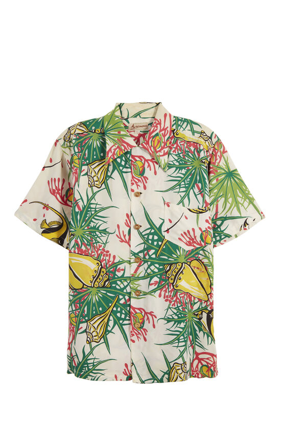 Multicolor Shell & Fish Desmond's Hawaiian Shirt, , large image number 0