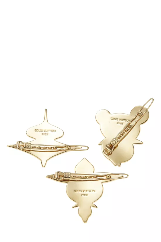 Takashi Murakami x Louis Vuitton Multicolor Enamel & Metal Barrettes, , large image number 1