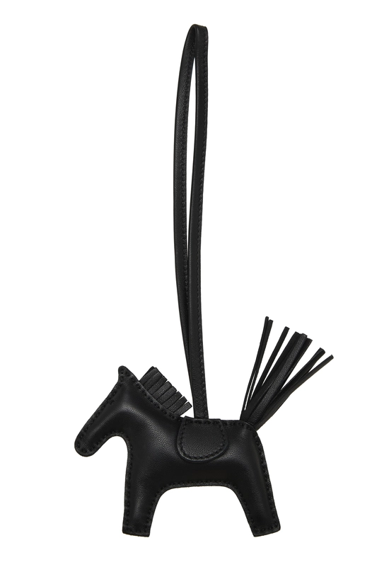Black Milo Leather Rodeo Bag Charm PM, , large image number 0