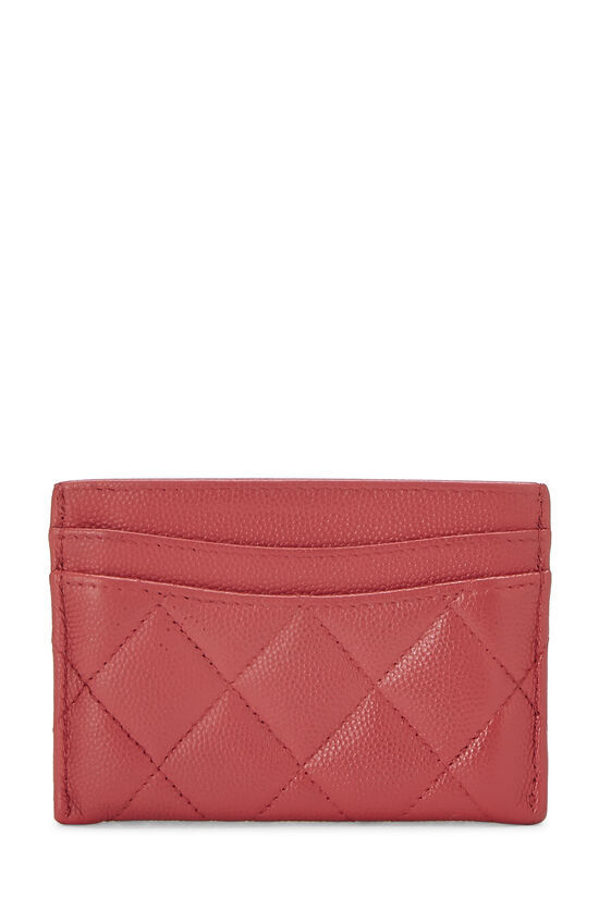 Pink Quilted Caviar Card Holder, , large image number 3