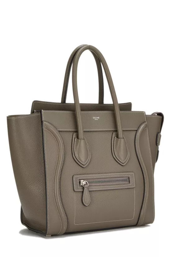 Grey Drummed Calfskin Luggage Micro, , large image number 1