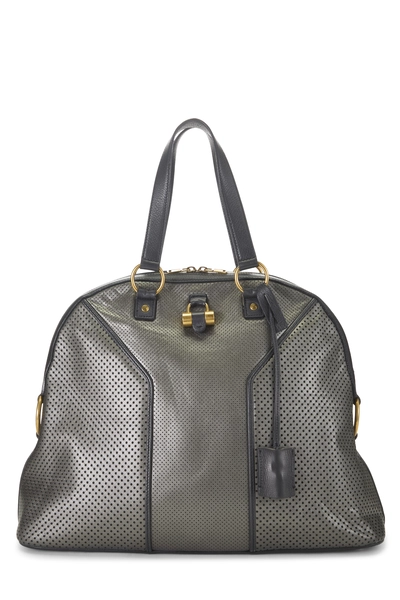 YSL Grey Perforated Muse XL