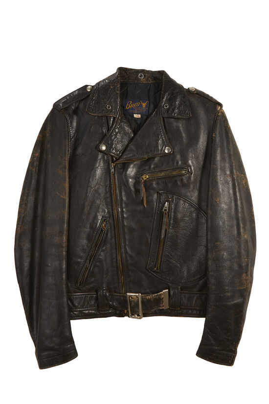 Black Leather Buco Jacket, , large image number 0