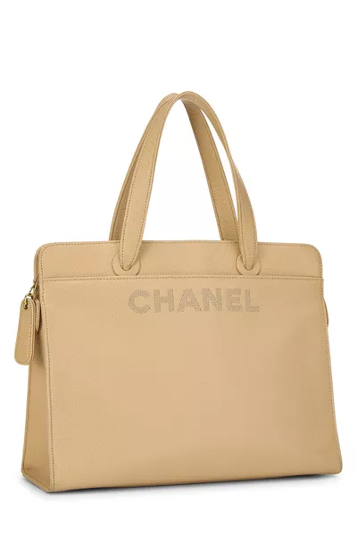 Beige Caviar Tote Small, , large