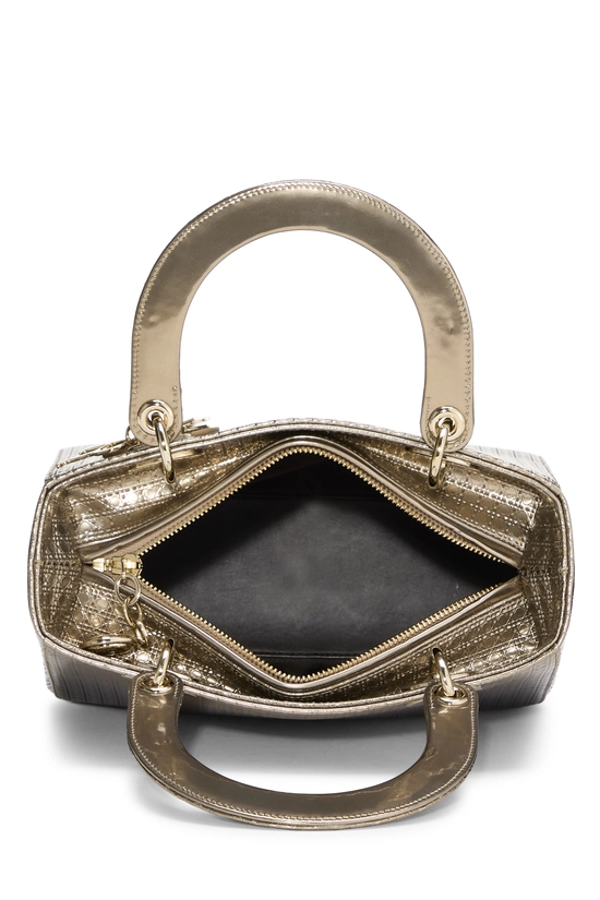 Gold Micro Cannage Quilted Calfskin Lady Dior Medium, , large image number 5