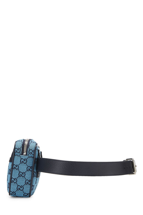 Blue GG Marmont Canvas Belt Bag, , large image number 2