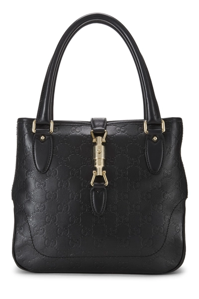 Black Guccissima Jackie Tote Mini
