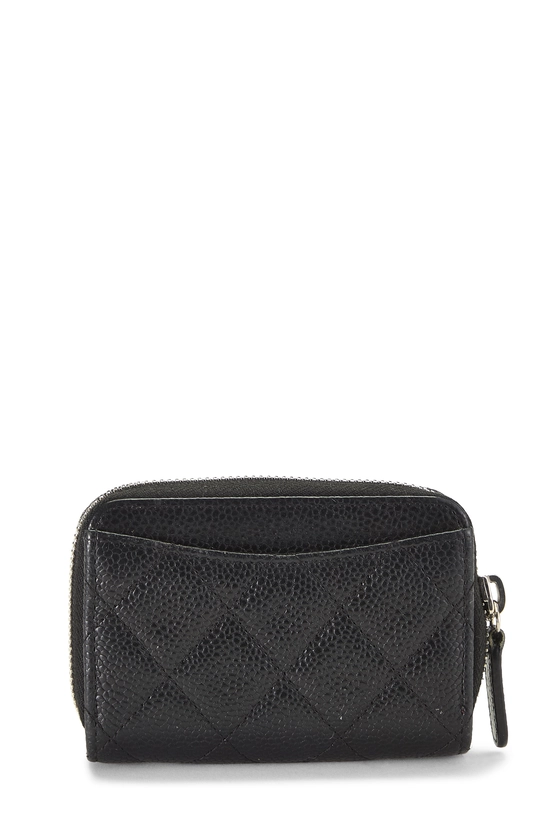 Black Caviar Zip Around Coin Purse, , large image number 2