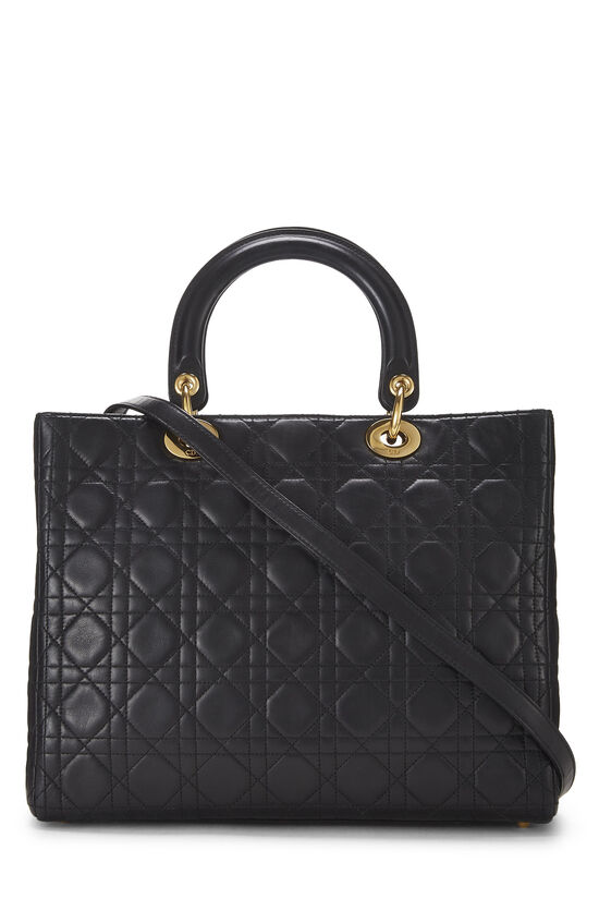 Black Cannage Quilted Lambskin Lady Dior Large, , large image number 3